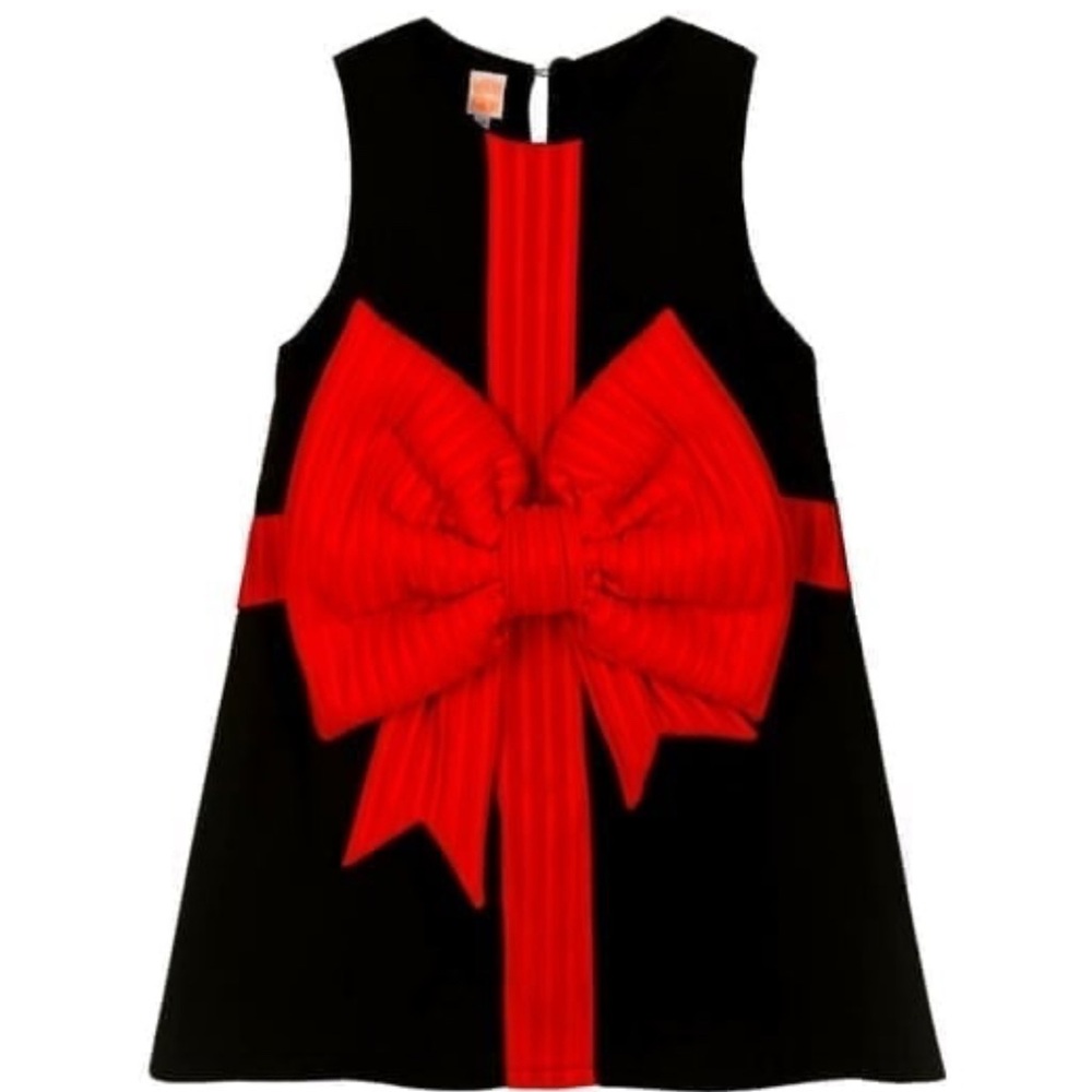 Kids Black and Red Dress with Bow
